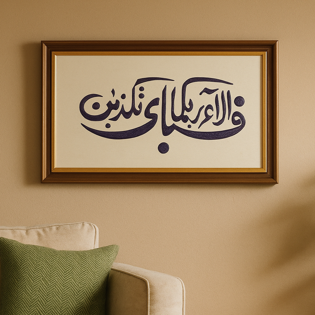 Hand craft scenery Islamic Ayat