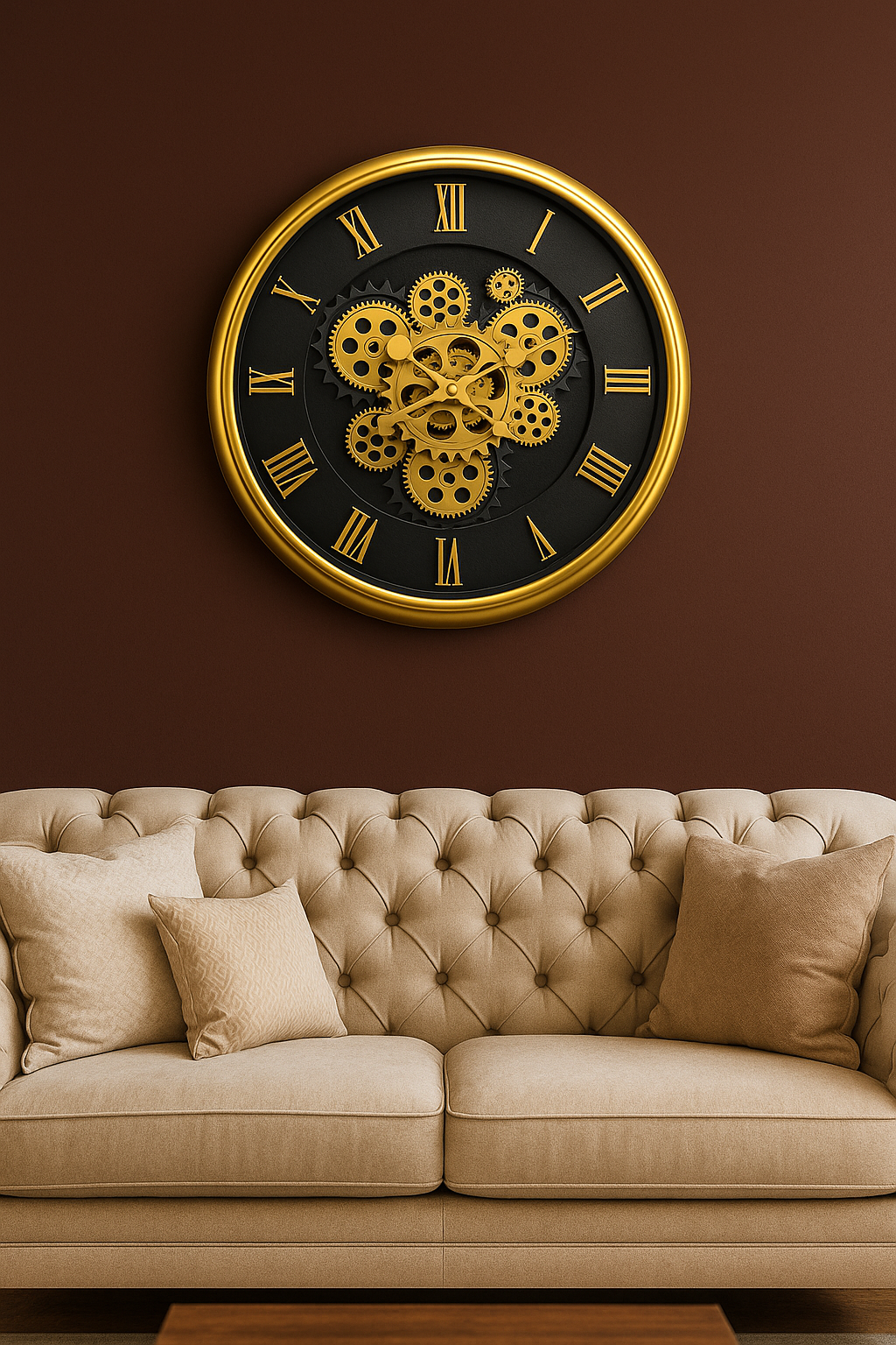 Wall Clock With Running Gears