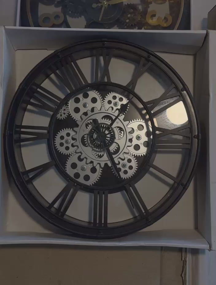 Wall Clock With Running Gears